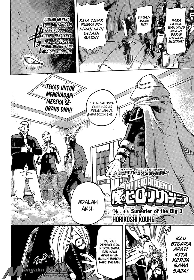 Boku no Hero Academia Chapter 140 - halaman 3