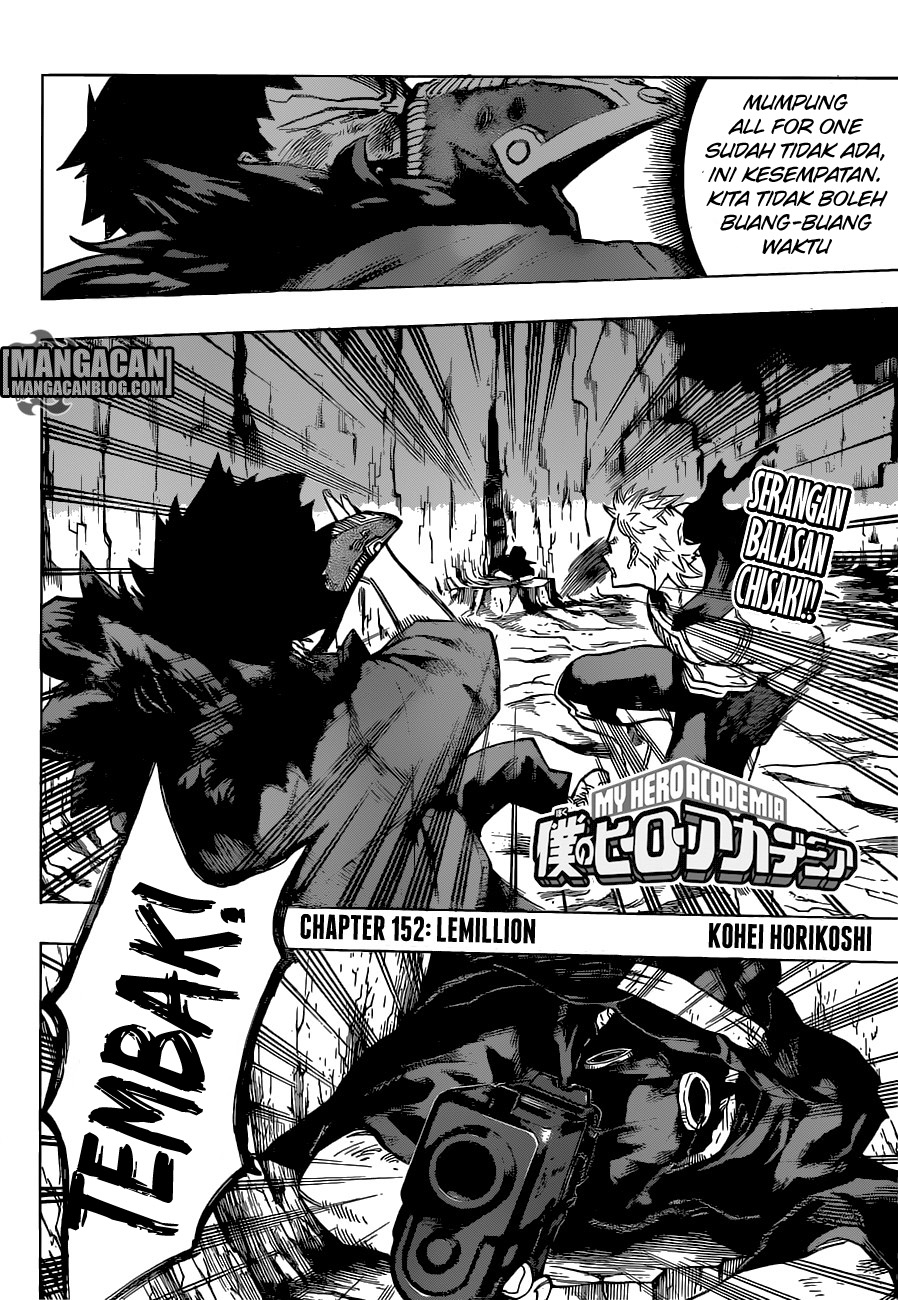 Boku no Hero Academia Chapter 152 - halaman 3
