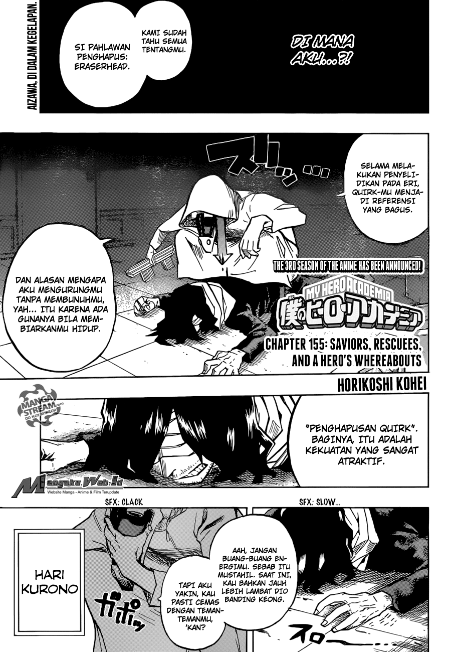 Boku no Hero Academia Chapter 155 - halaman 2