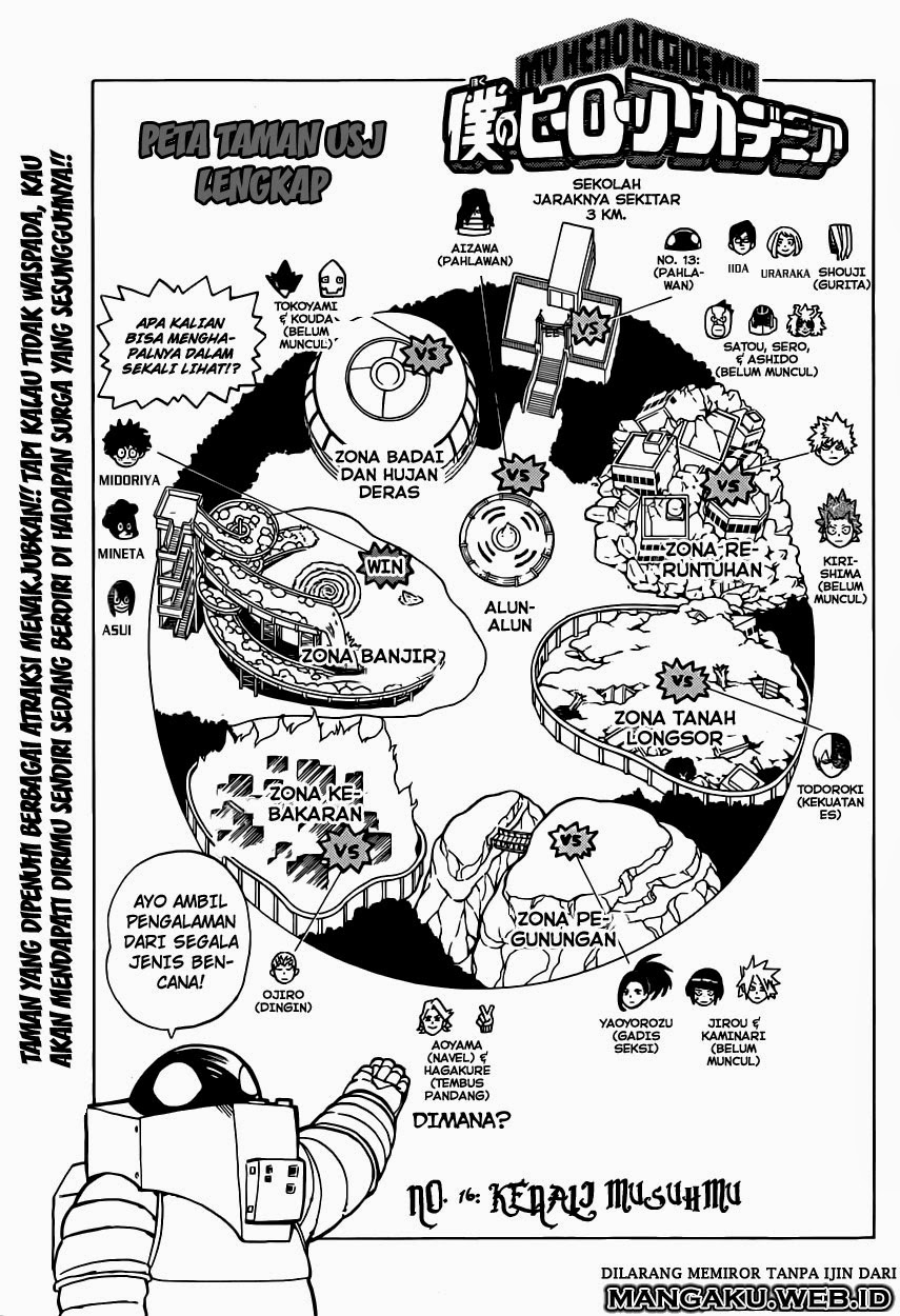 Boku no Hero Academia Chapter 16 - halaman 3