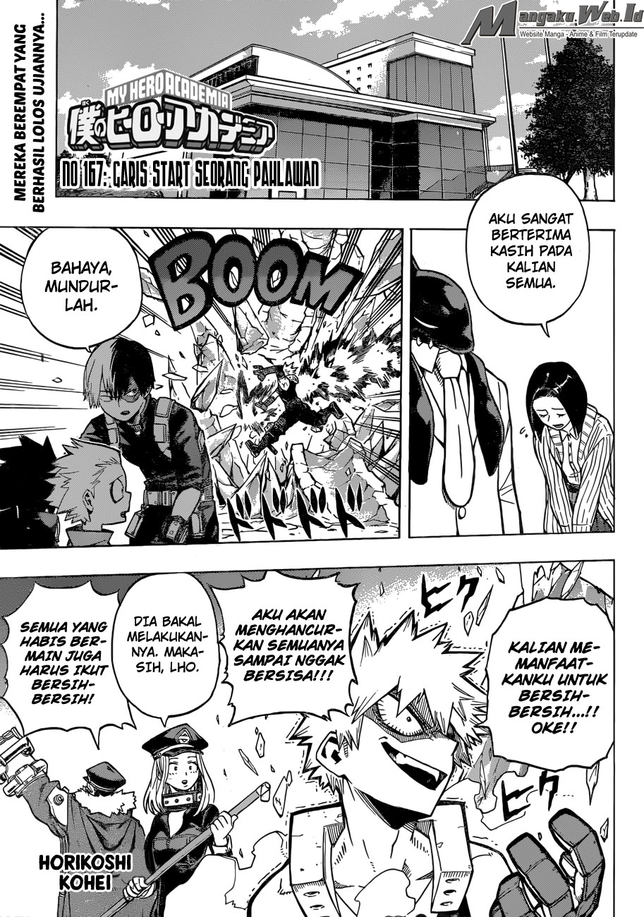 Boku no Hero Academia Chapter 167 - halaman 1
