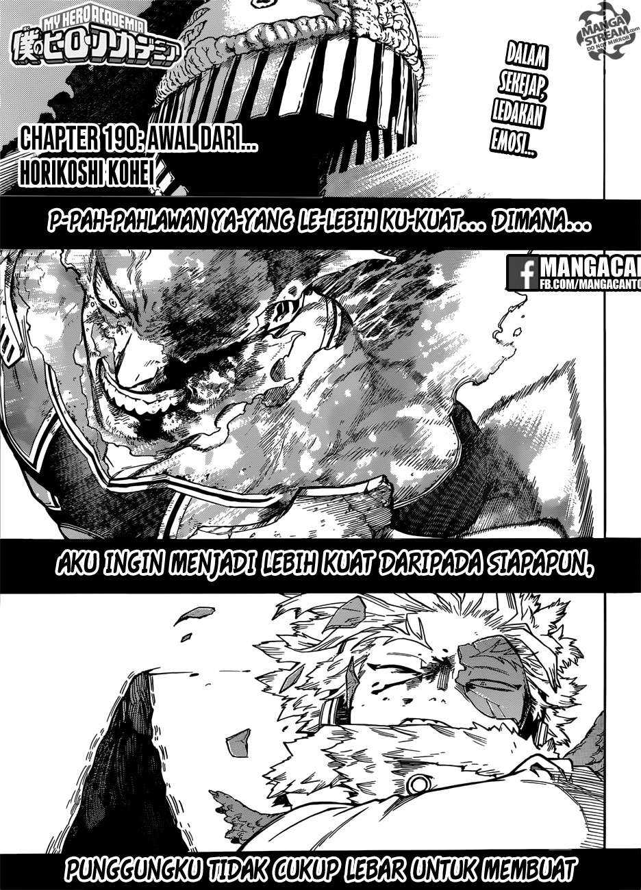 Boku no Hero Academia Chapter 190 - halaman 1