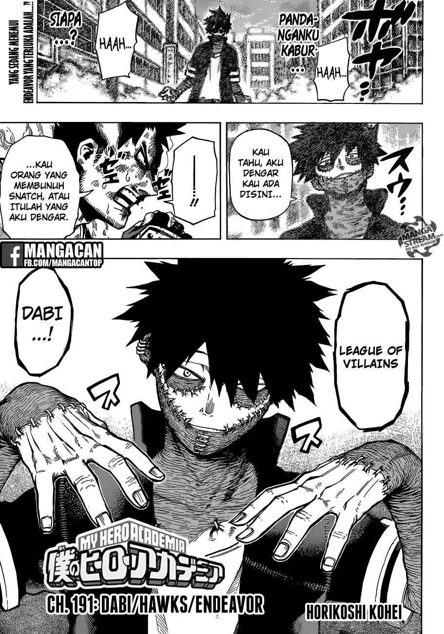 Boku no Hero Academia Chapter 191 - halaman 1