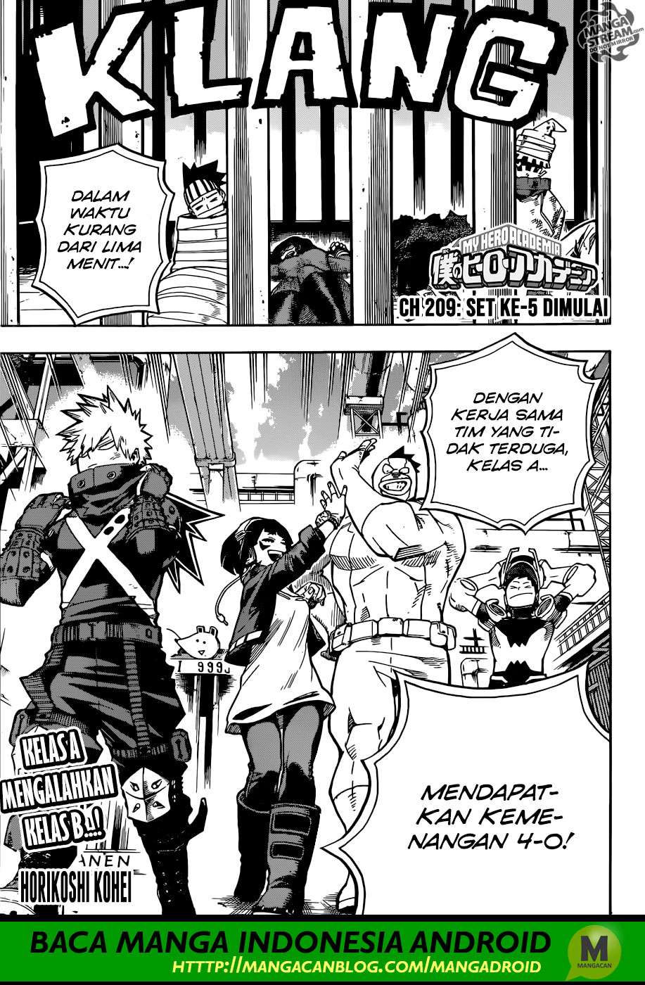 Boku no Hero Academia Chapter 209 - halaman 1