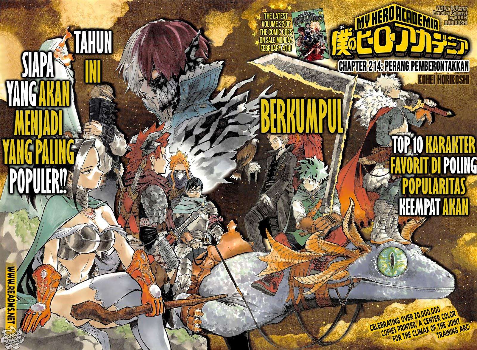 Boku no Hero Academia Chapter 214 - halaman 3