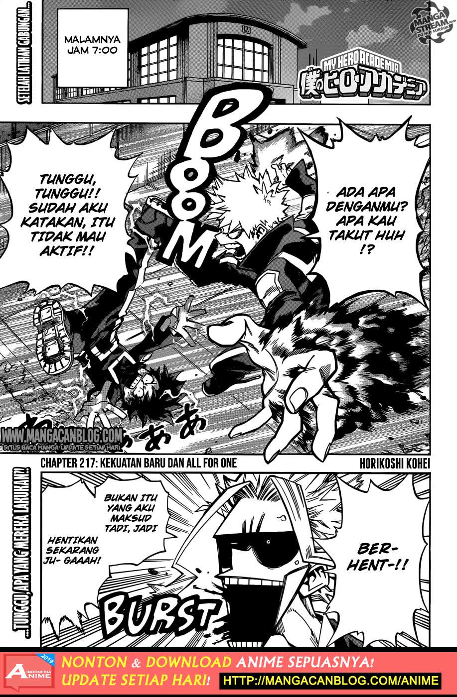 Boku no Hero Academia Chapter 217 - halaman 1