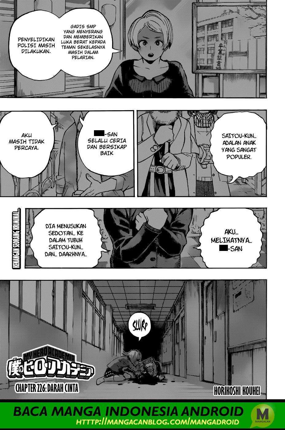 Boku no Hero Academia Chapter 226 - halaman 1