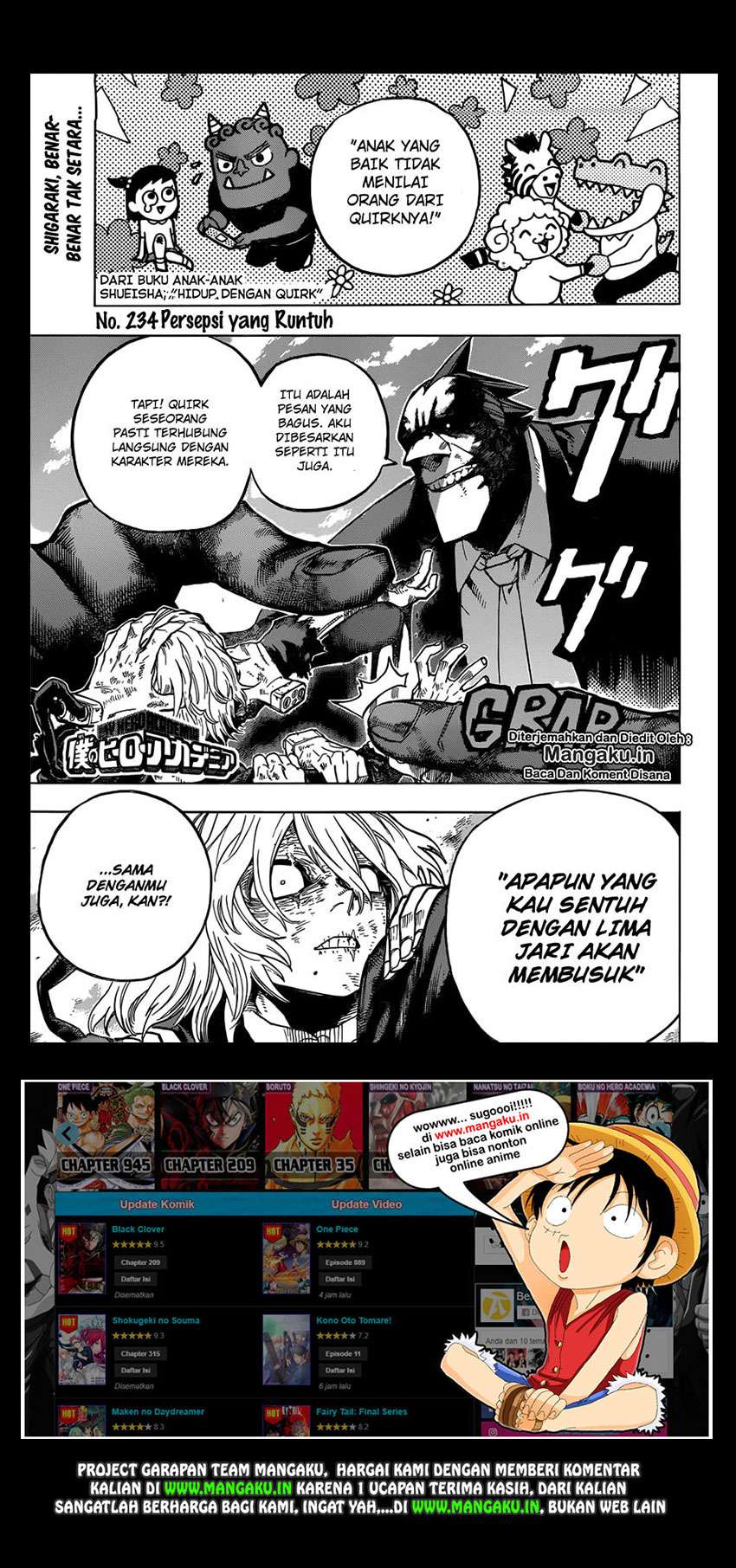 Boku no Hero Academia Chapter 234 - halaman 2