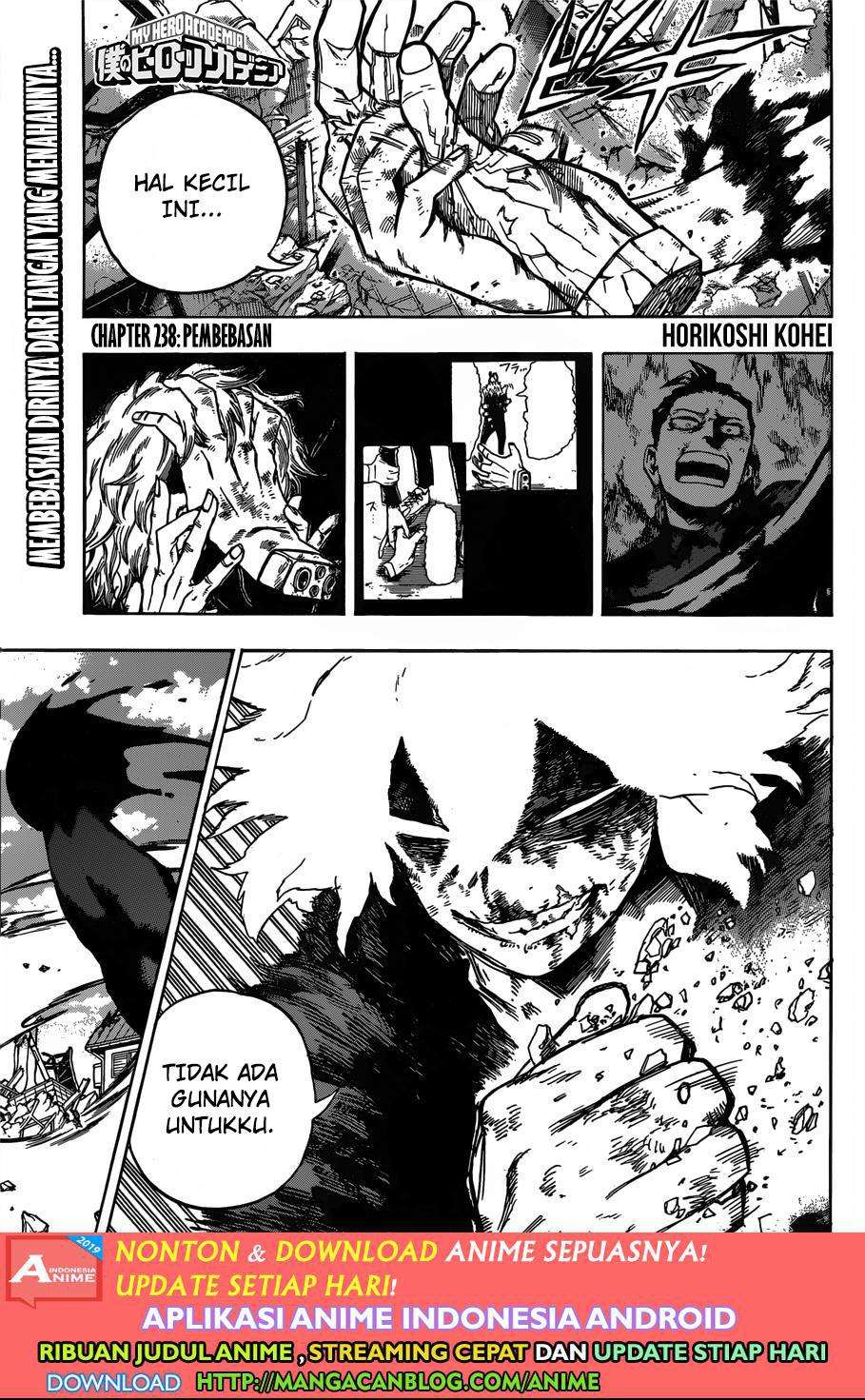 Boku no Hero Academia Chapter 238 - halaman 1