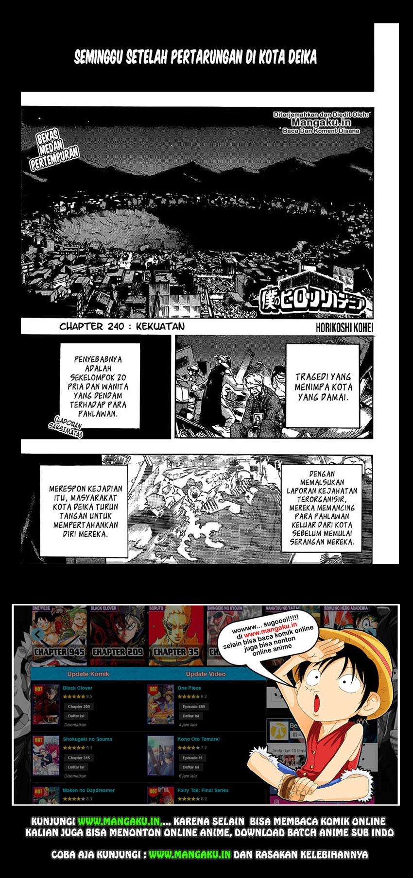 Boku no Hero Academia Chapter 240 - halaman 2