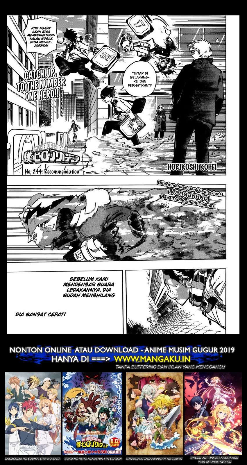 Boku no Hero Academia Chapter 244 - halaman 2