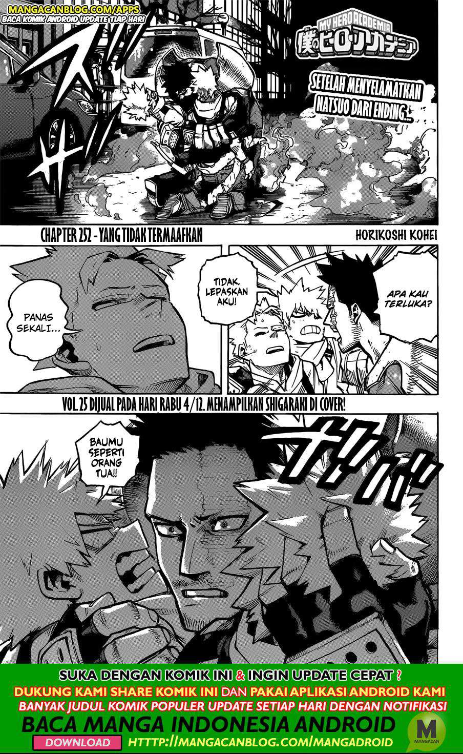 Boku no Hero Academia Chapter 252 - halaman 1