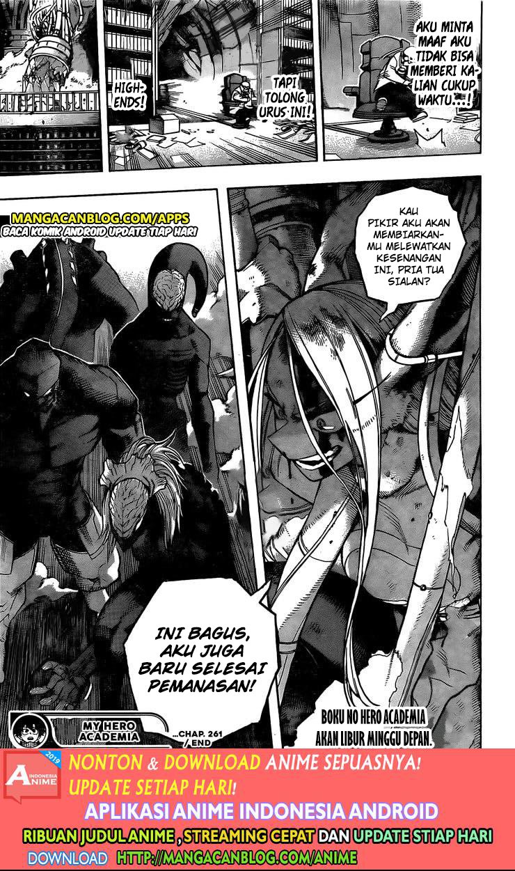 Boku no Hero Academia Chapter 261 - halaman 16
