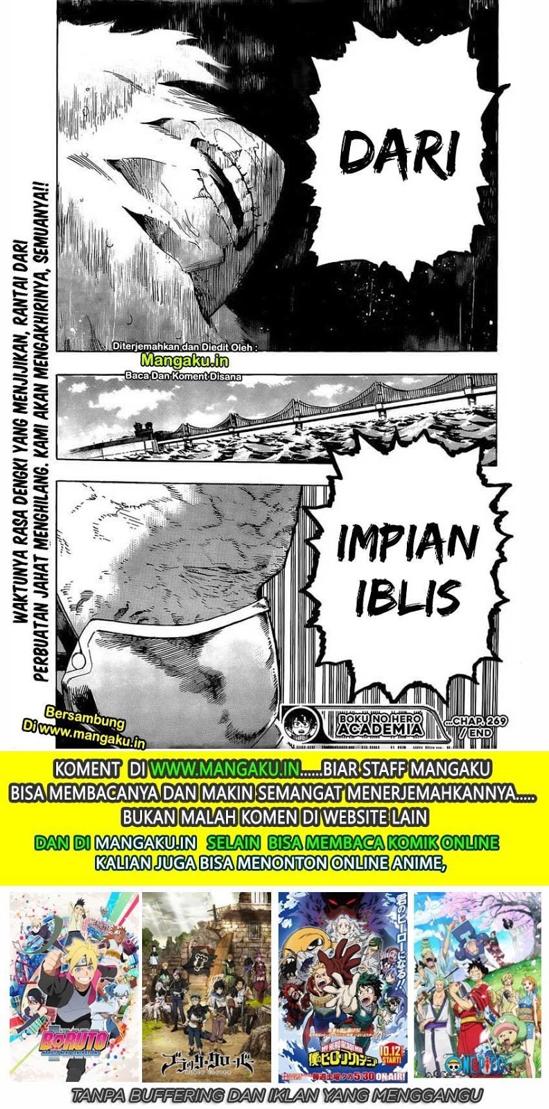 Boku no Hero Academia Chapter 269 - halaman 15