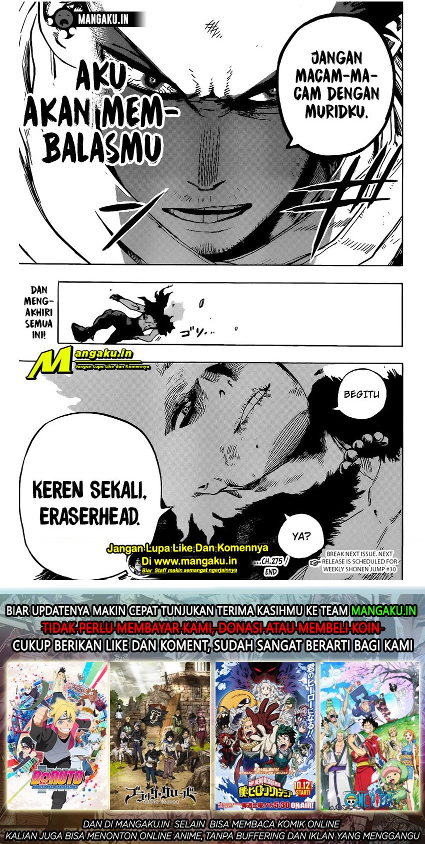 Boku no Hero Academia Chapter 275 - halaman 18