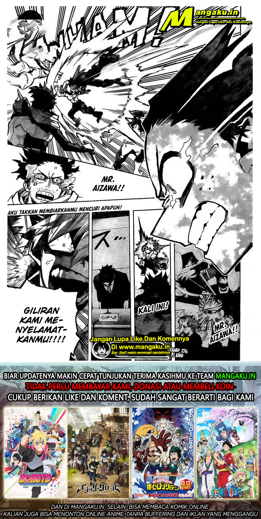Boku no Hero Academia Chapter 276 - halaman 19