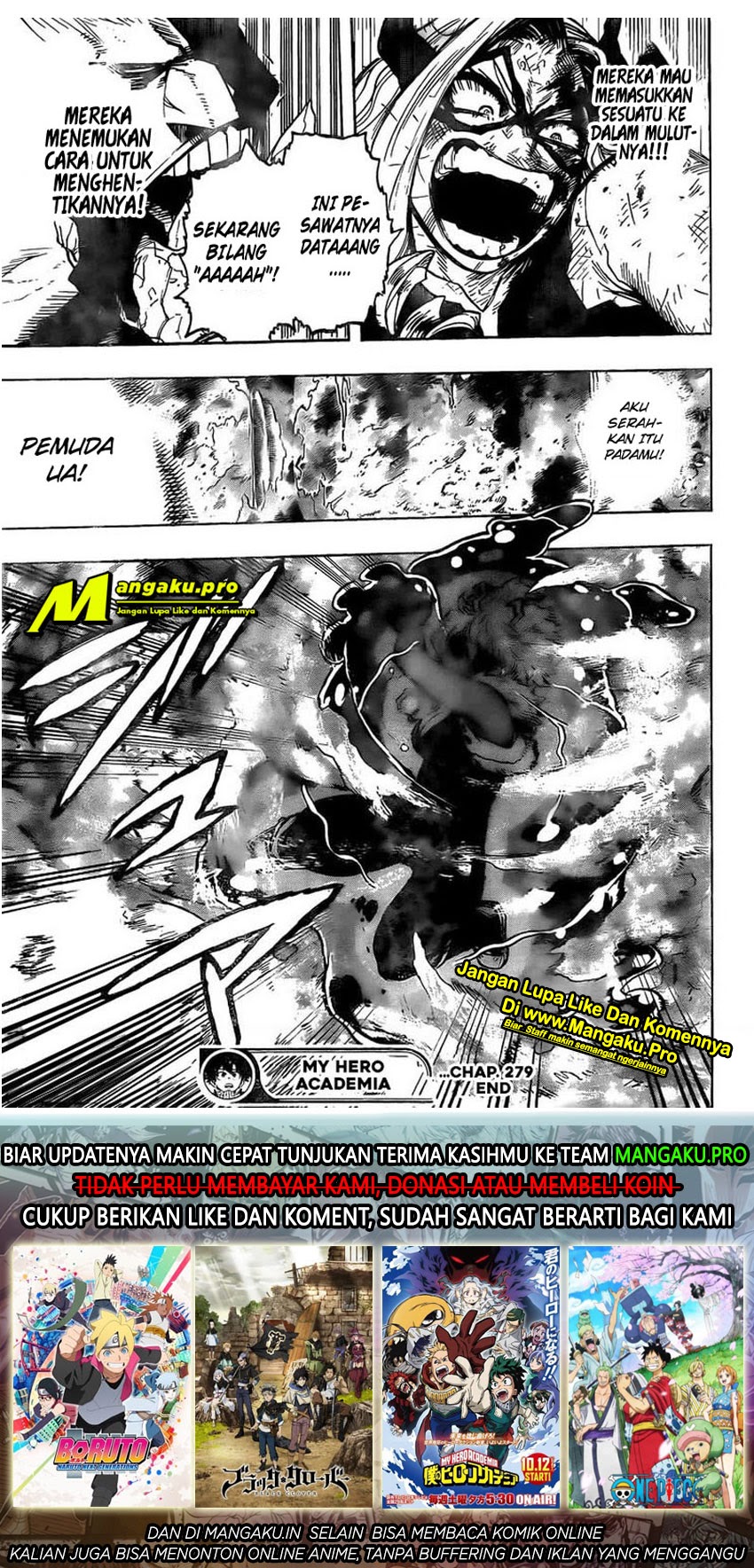 Boku no Hero Academia Chapter 279 - halaman 18