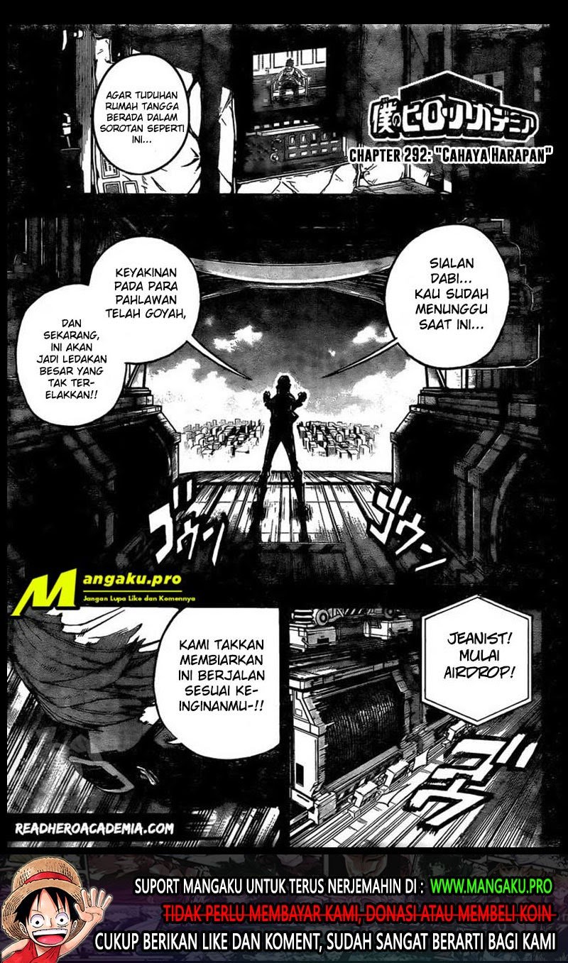 Boku no Hero Academia Chapter 292 - halaman 2