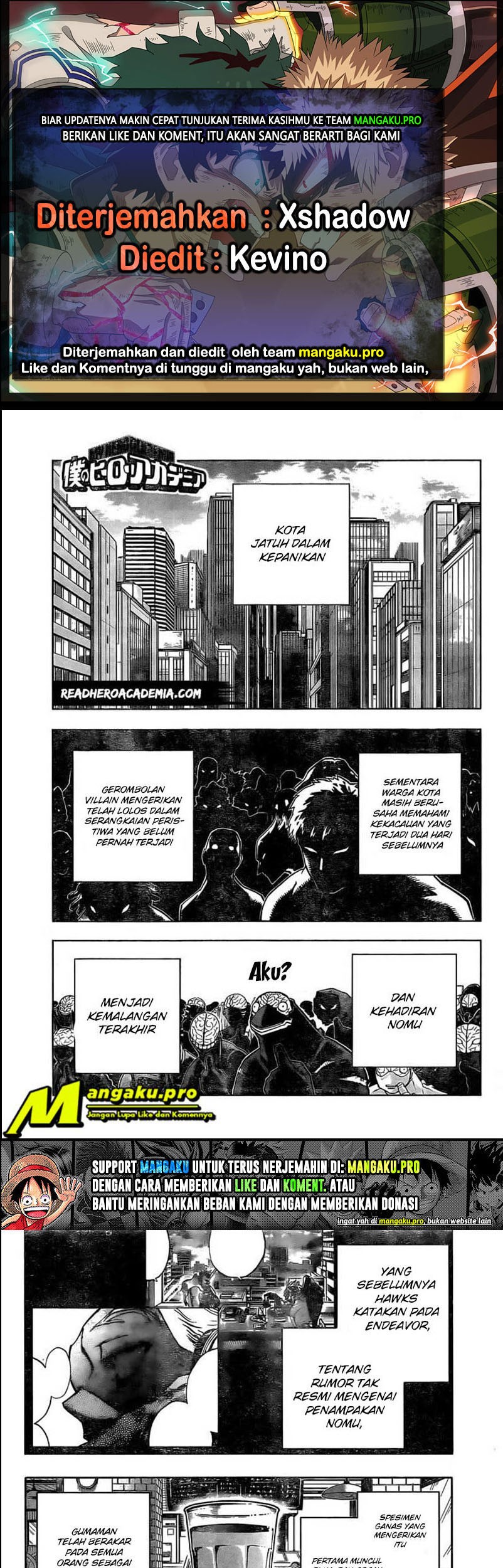 Boku no Hero Academia Chapter 300 - halaman 1