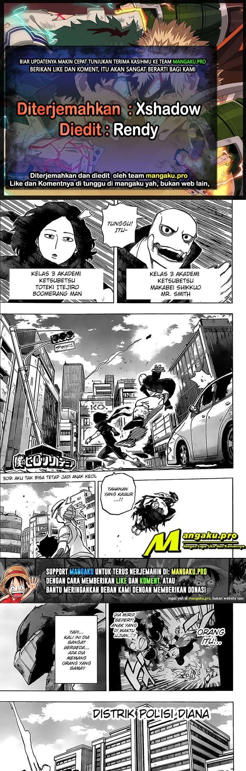 Boku no Hero Academia Chapter 309 - halaman 1