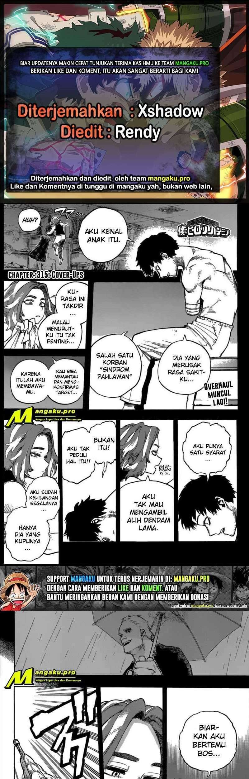 Boku no Hero Academia Chapter 315 - halaman 1