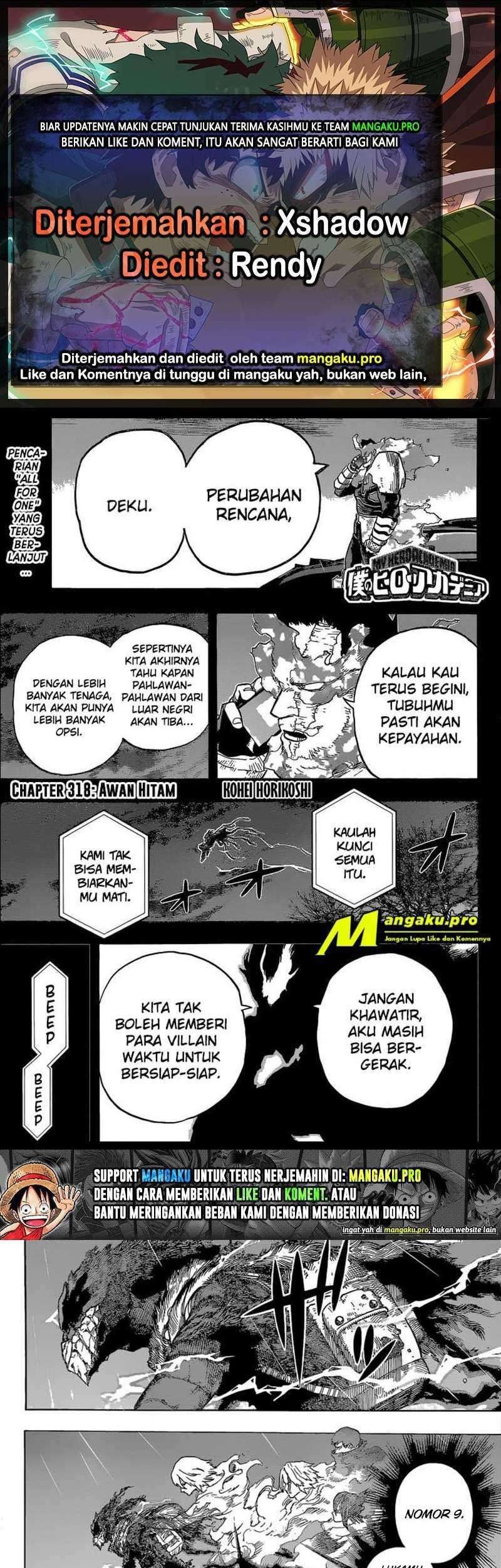 Boku no Hero Academia Chapter 318 - halaman 1
