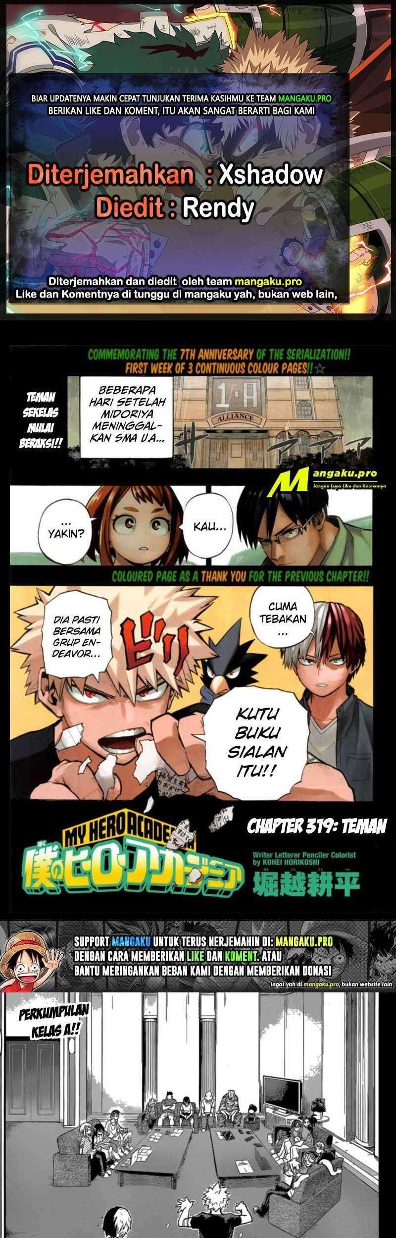 Boku no Hero Academia Chapter 319 - halaman 1