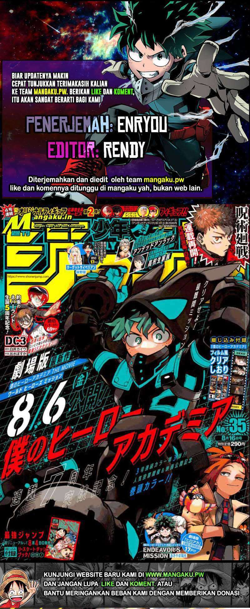 Boku no Hero Academia Chapter 321 - halaman 1