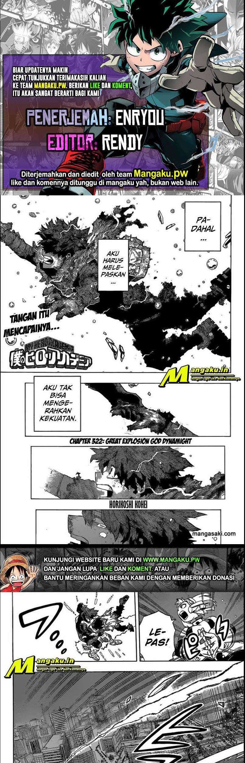 Boku no Hero Academia Chapter 322 - halaman 1