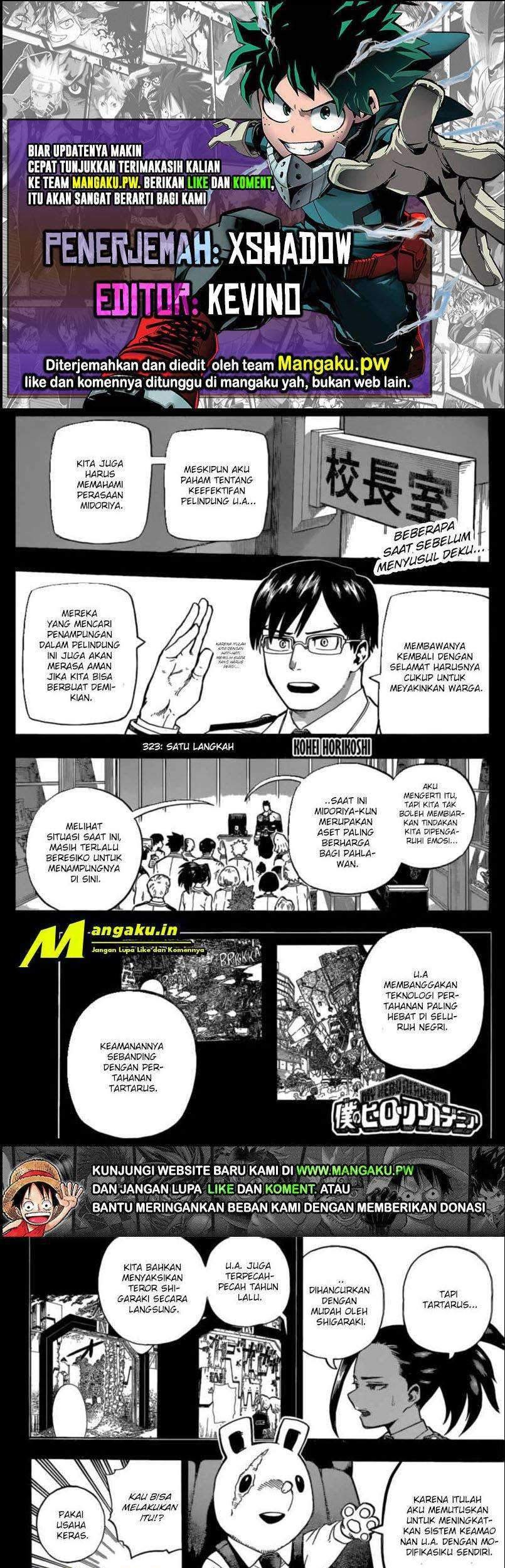 Boku no Hero Academia Chapter 323 - halaman 1