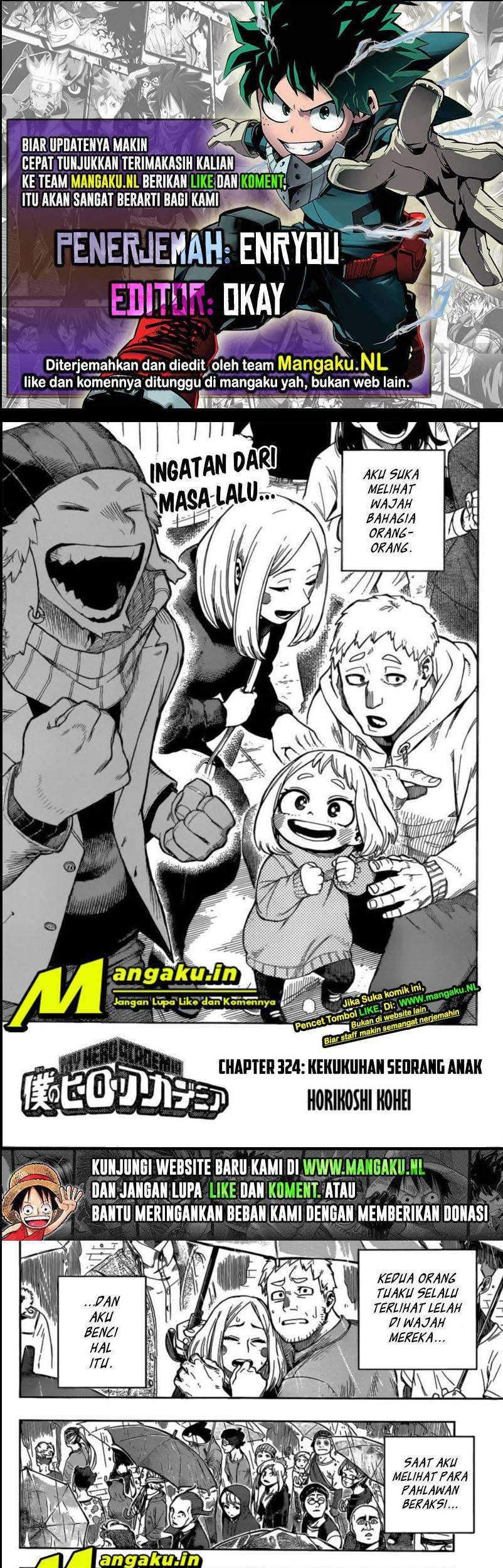 Boku no Hero Academia Chapter 324 - halaman 1