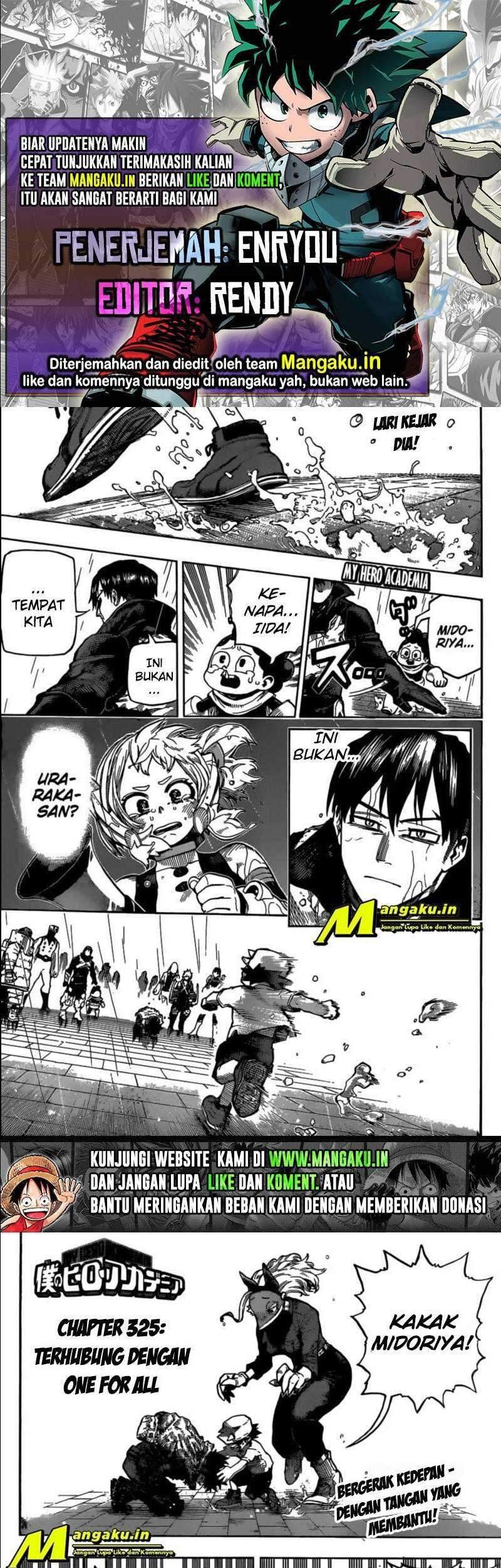 Boku no Hero Academia Chapter 325 - halaman 1