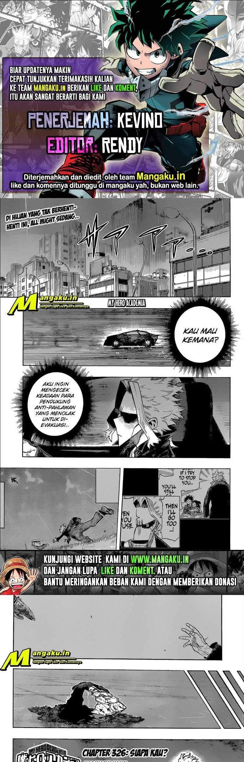 Boku no Hero Academia Chapter 326 - halaman 1