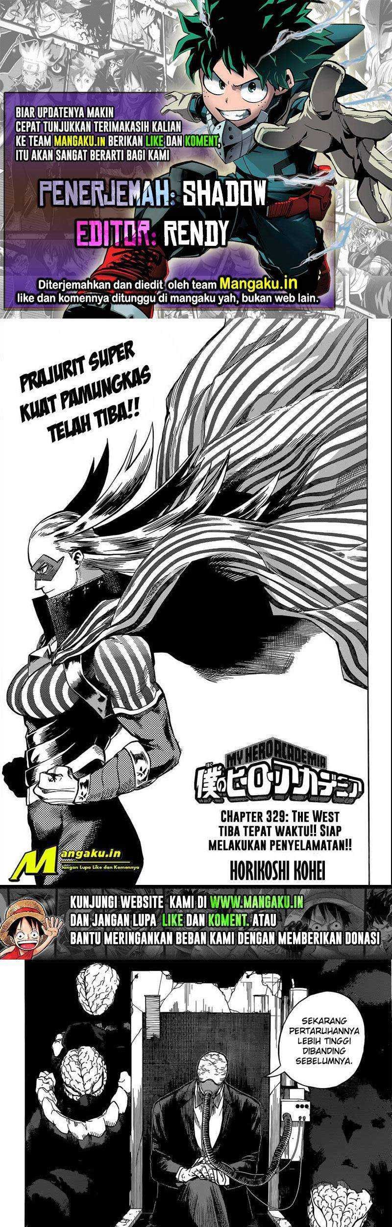Boku no Hero Academia Chapter 329 - halaman 1