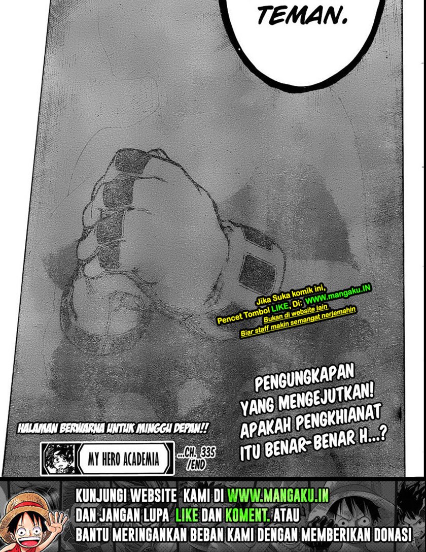 Boku no Hero Academia Chapter 335 - halaman 18