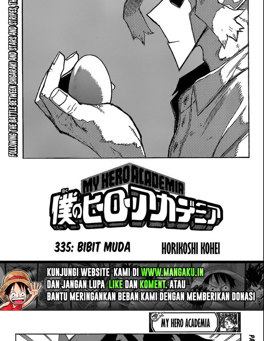 Boku no Hero Academia Chapter 335 - halaman 2
