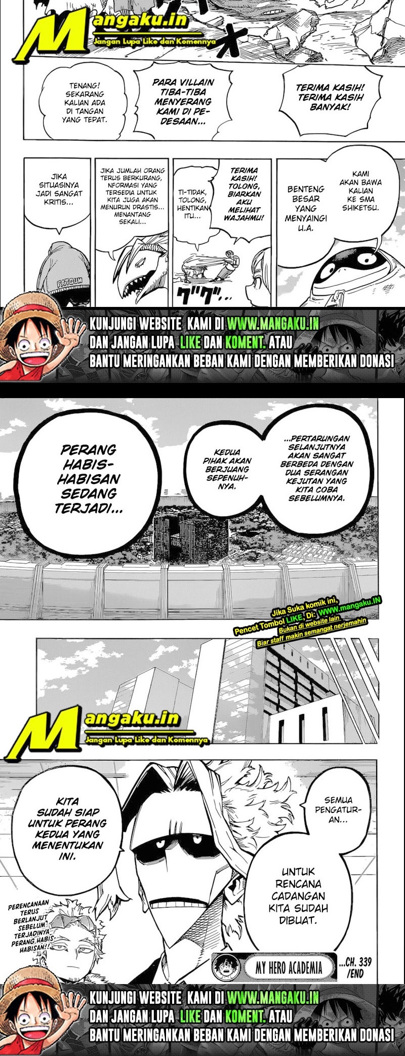 Boku no Hero Academia Chapter 339 - halaman 9