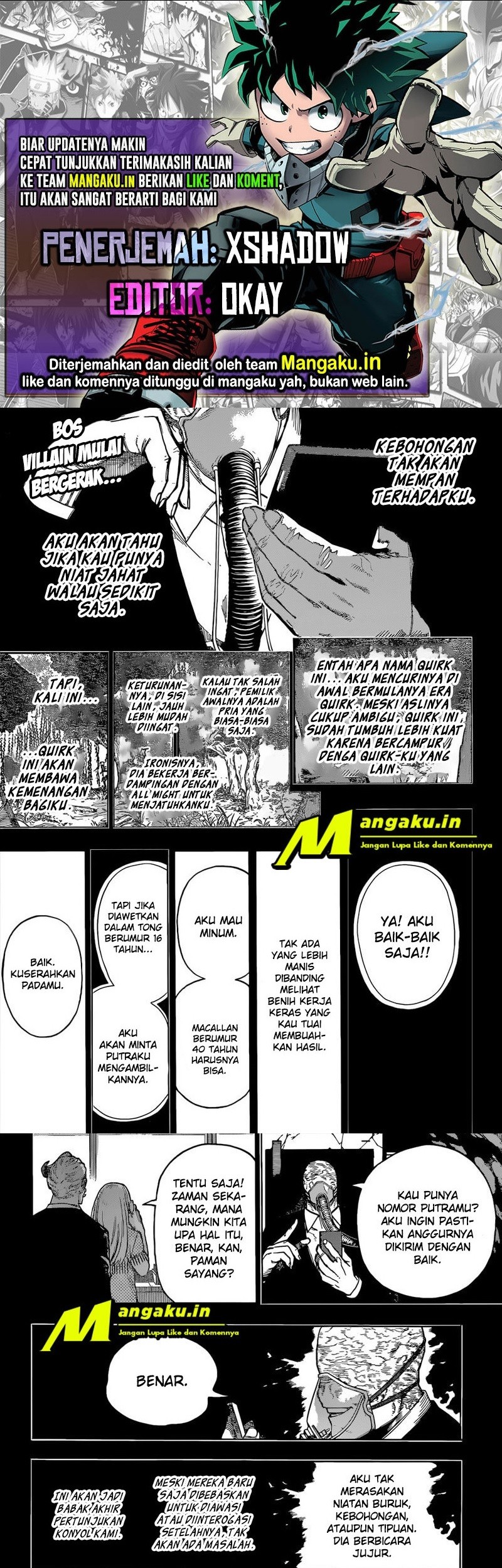 Boku no Hero Academia Chapter 343 - halaman 1