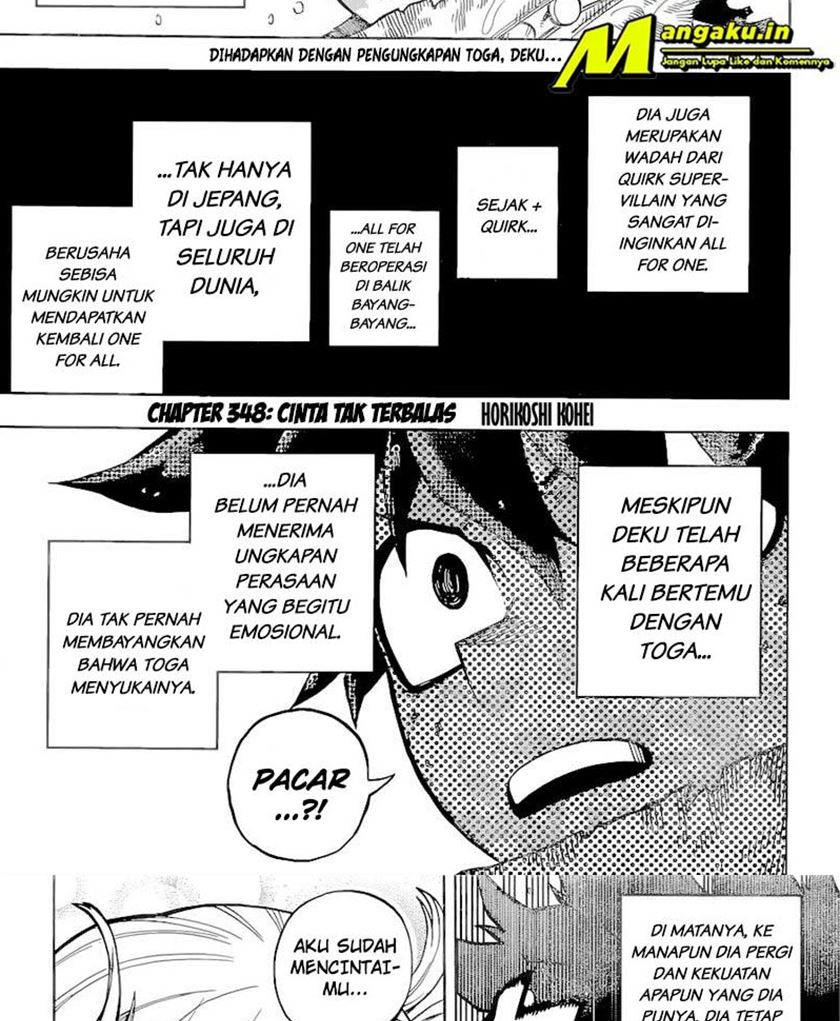 Boku no Hero Academia Chapter 348 - halaman 3