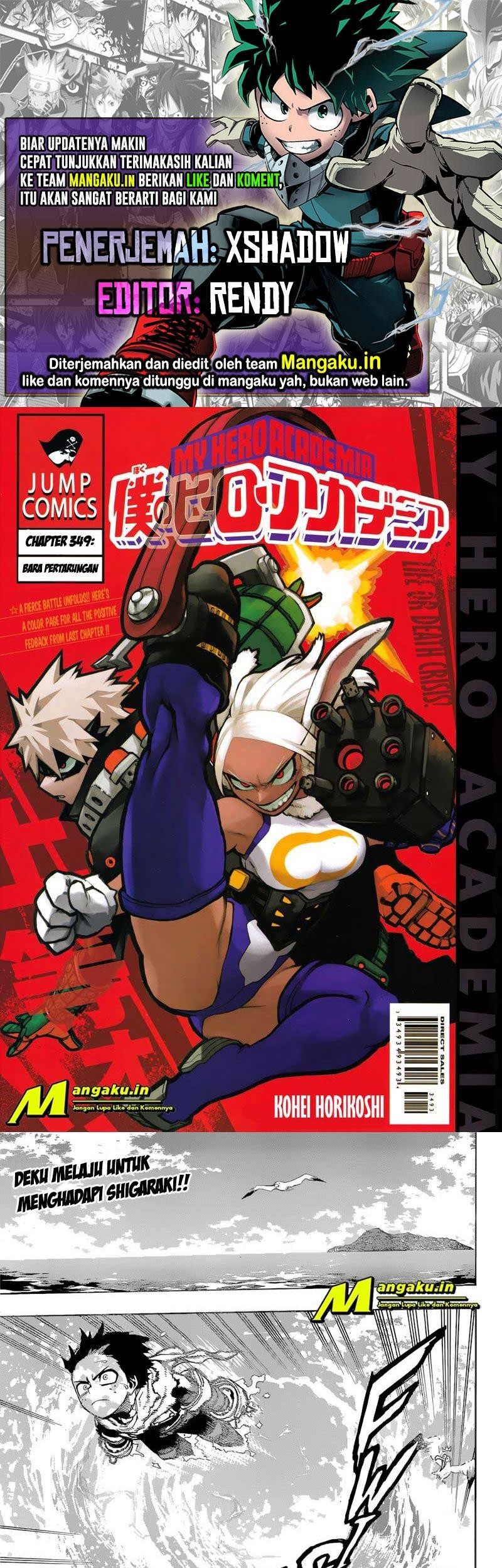 Boku no Hero Academia Chapter 349 - halaman 1