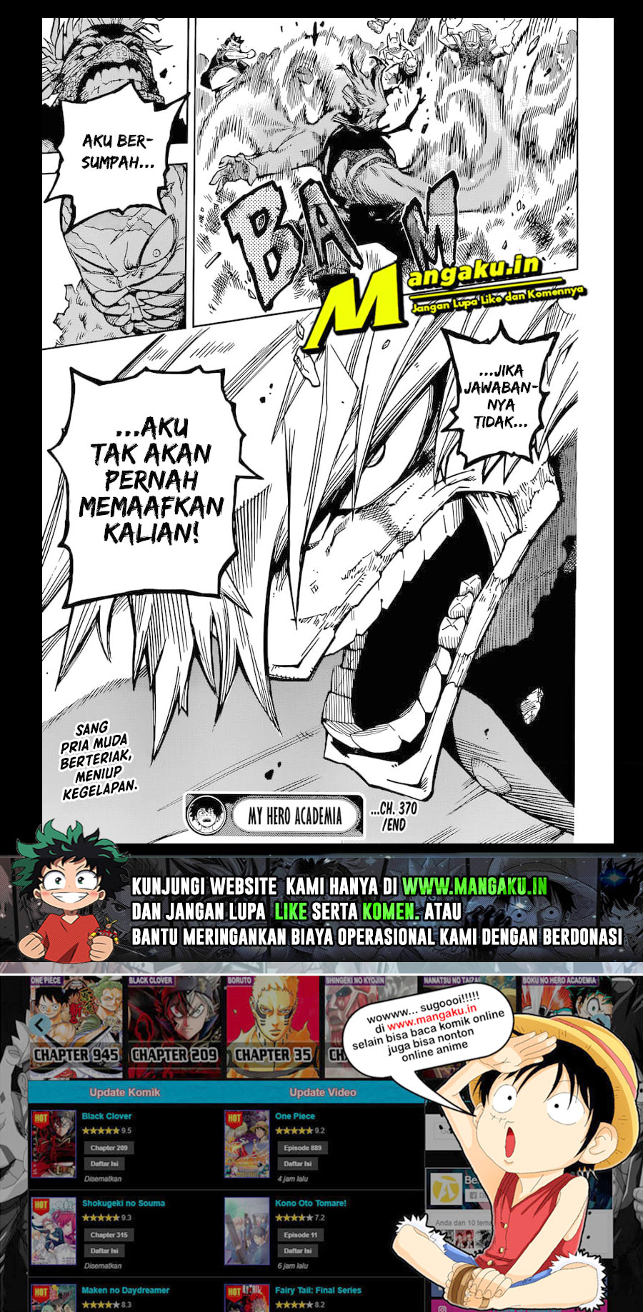 Boku no Hero Academia Chapter 370 - halaman 15