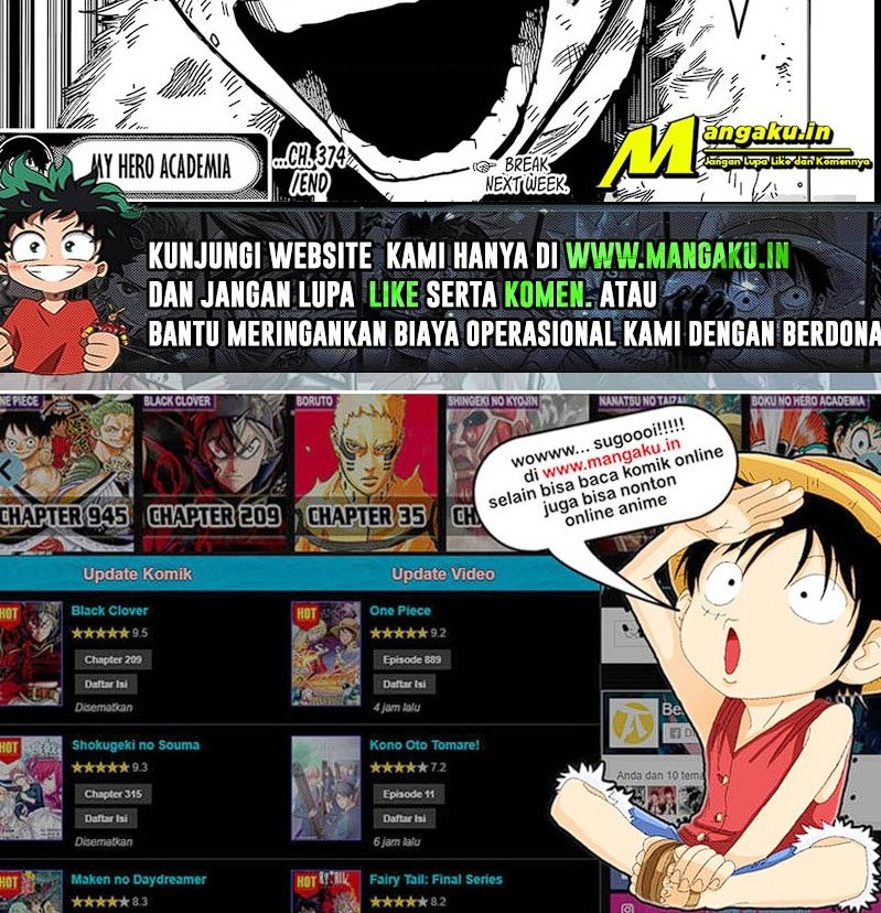 Boku no Hero Academia Chapter 374 - halaman 10
