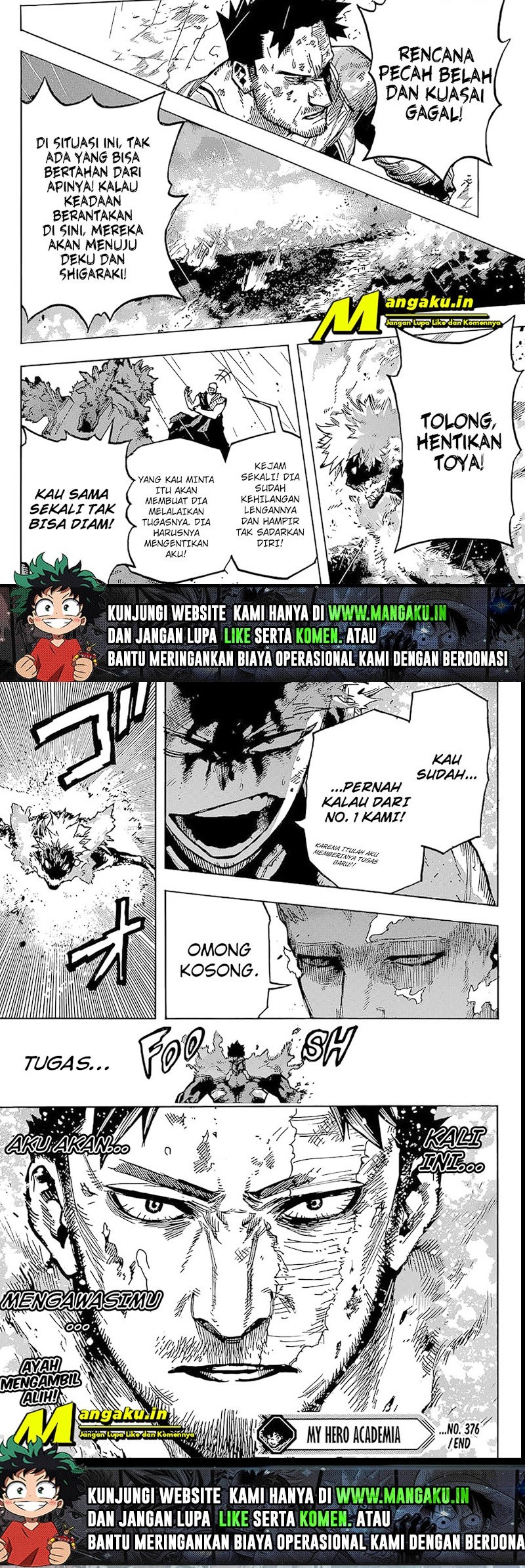 Boku no Hero Academia Chapter 376 - halaman 7