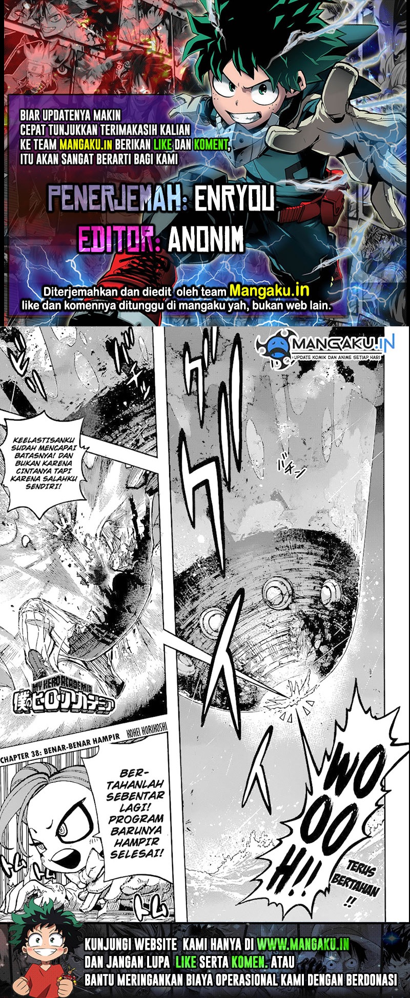 Boku no Hero Academia Chapter 380 - halaman 1