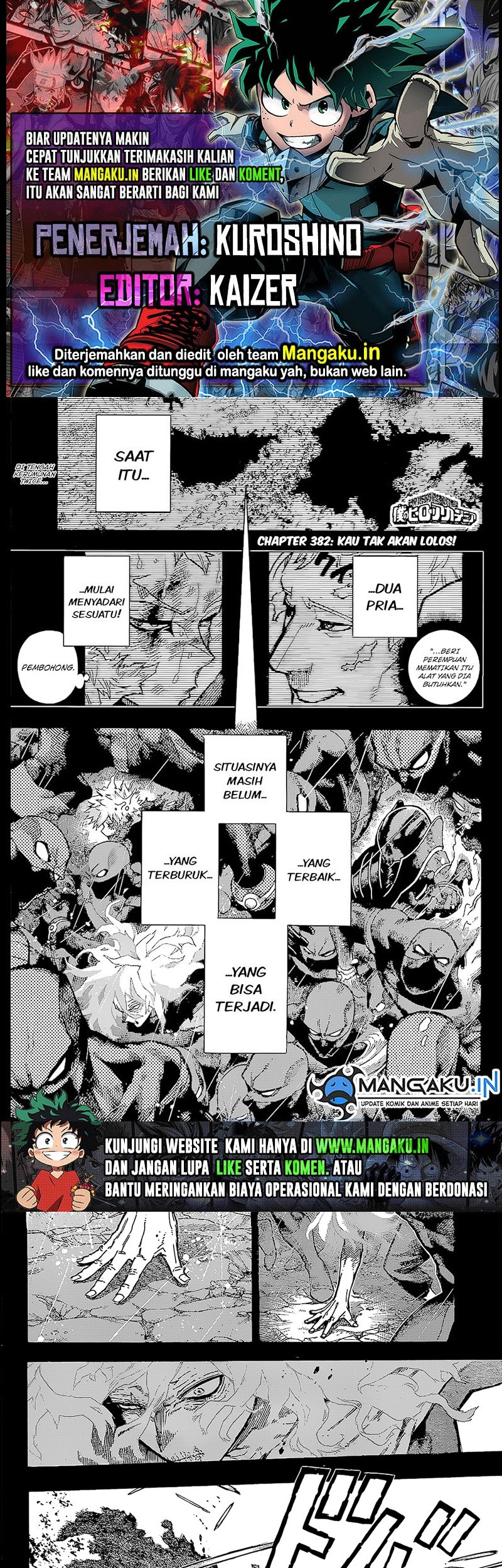 Boku no Hero Academia Chapter 382 - halaman 1