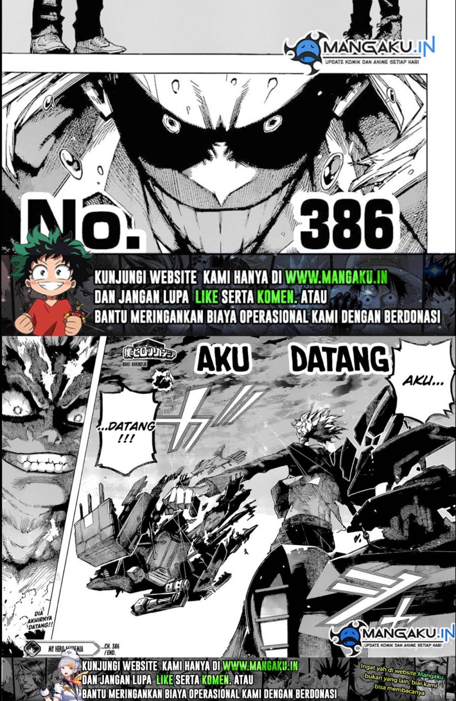 Boku no Hero Academia Chapter 386 - halaman 14