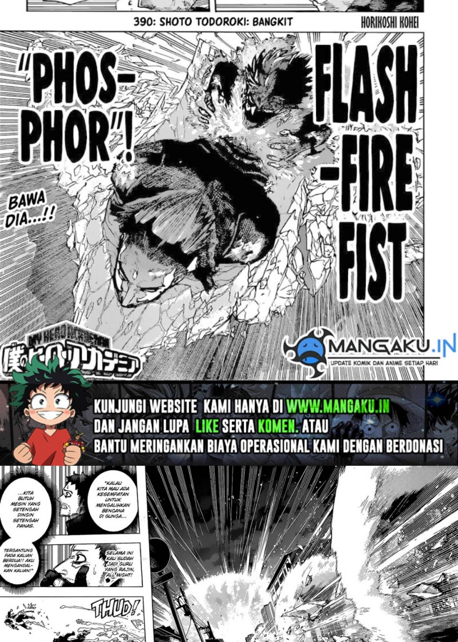 Boku no Hero Academia Chapter 390 - halaman 2