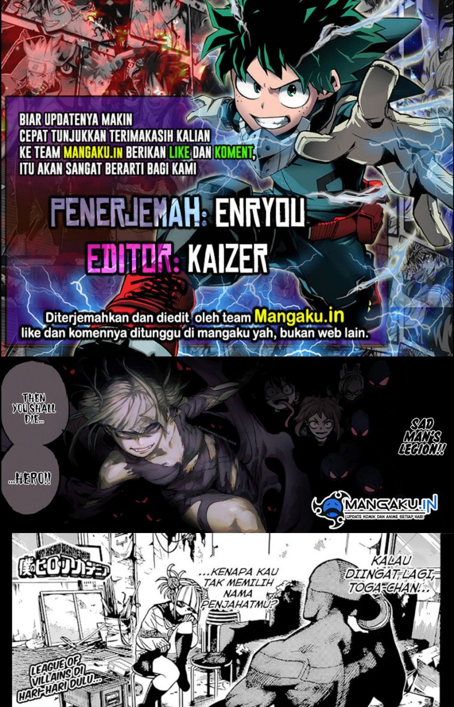 Boku no Hero Academia Chapter 393 - halaman 1