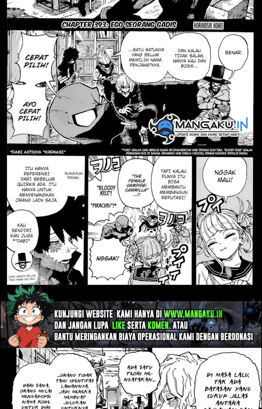 Boku no Hero Academia Chapter 393 - halaman 2