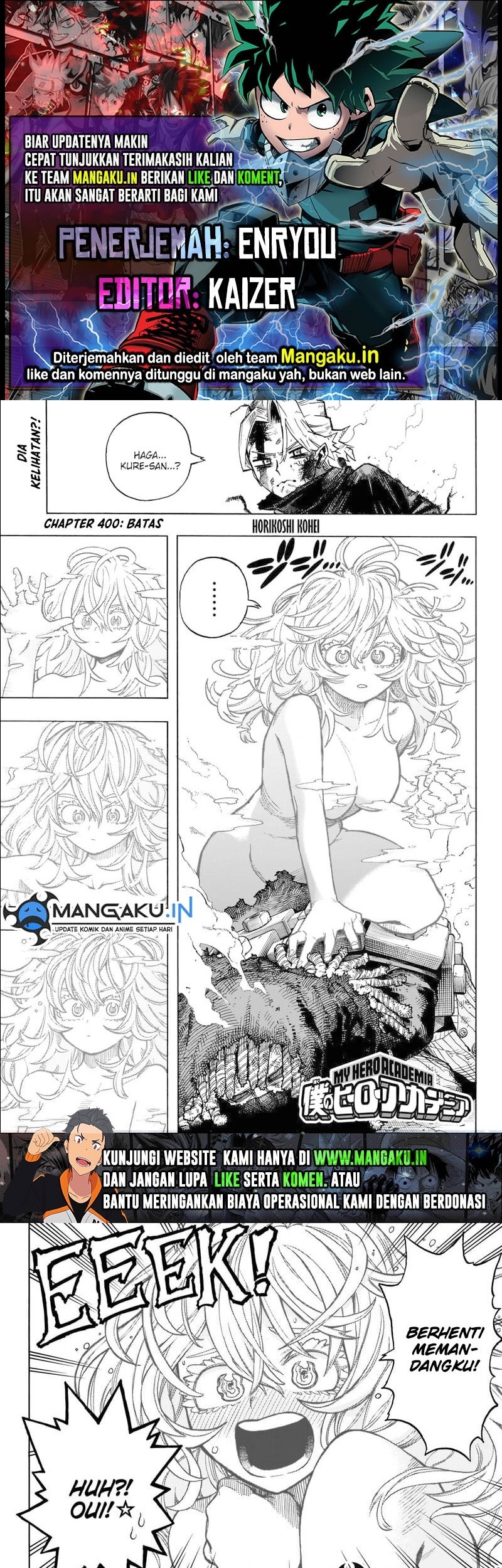 Boku no Hero Academia Chapter 400 - halaman 1